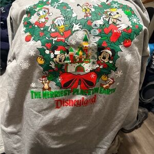 Disney Gray Christmas Short Sleeve Tee